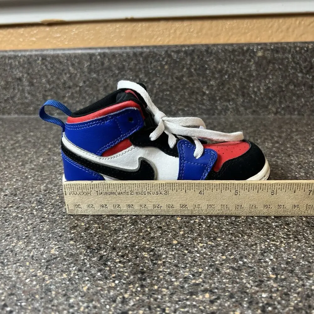 Nike Jordan Little Kids Toddler Size 8C Multicolor Leather Sneaker High Top Shoe